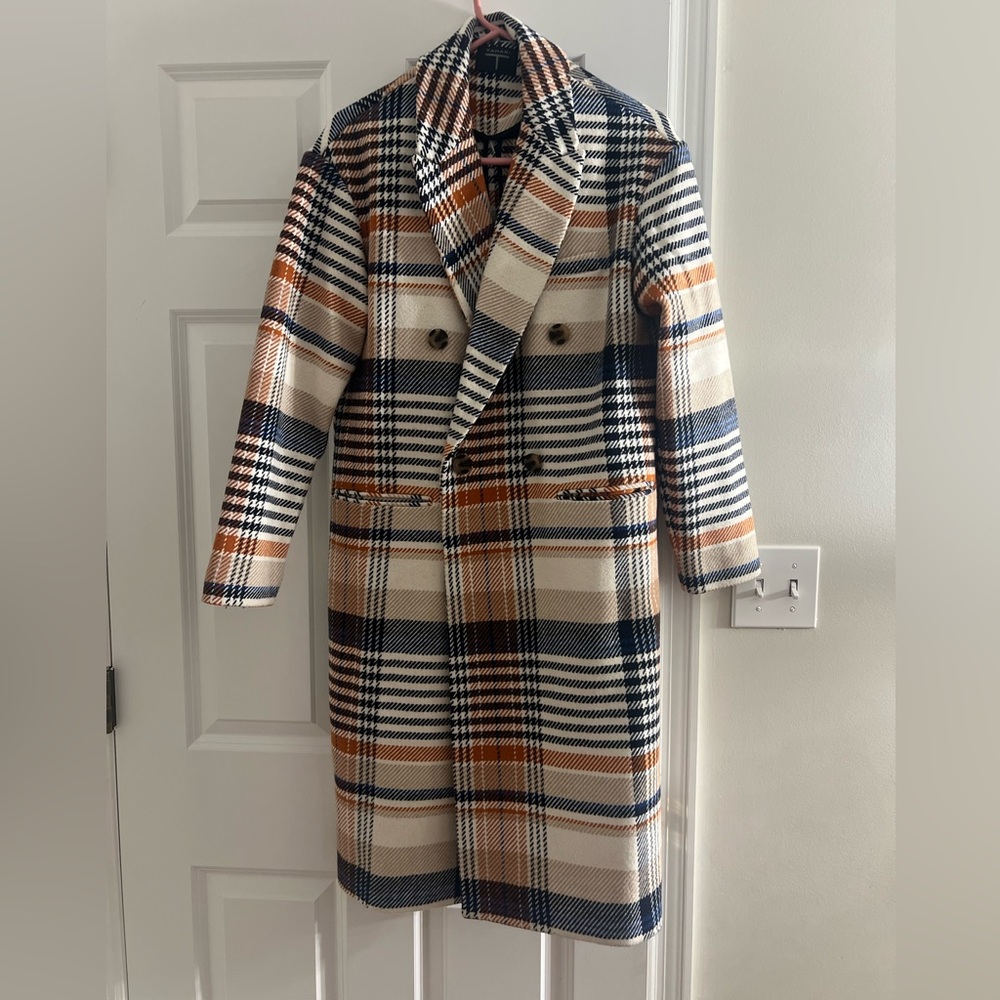 Tahari Plaid Coat